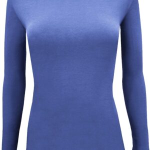 Scrub House Women's Under Scrub Tee Crew Neck Long Sleeve T-Shirt (Blue)